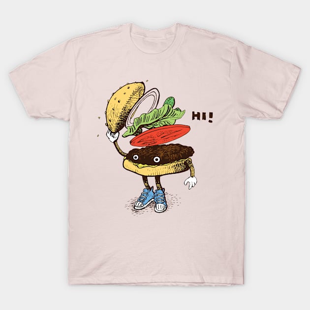 burger greeting T-Shirt by restaurantmar